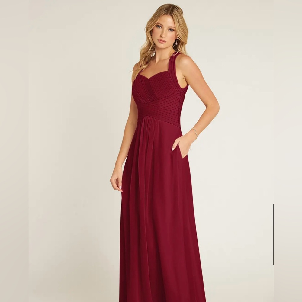 Ladies Azazie Burgundy Formal Dress - Size 10 - EUC